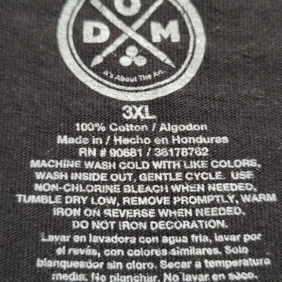 DOM Wolf Pack Night Unisex Graphic T-shirt Size 3XL Black Wolves - Picture 9 of 9